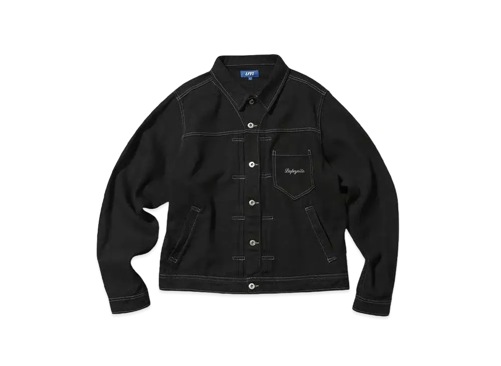 LFYT COTTON TWILL TRUCKER JACKET "BLACK"