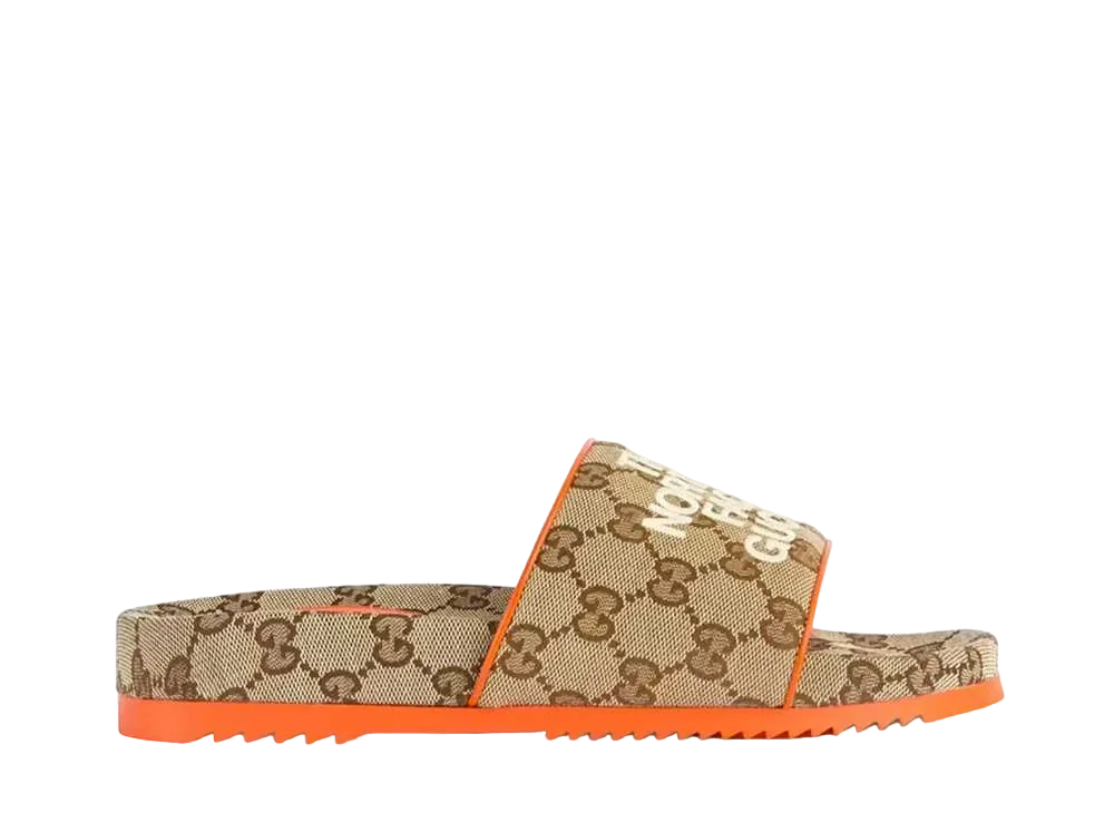 グッチ × ザノースフェイス ウィメンズ スライドサンダル "ベージュ/エボニー"