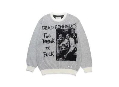 WACKO MARIA x DEAD KENNEDYS / Mohair Knit Jacquard Sweater "White"