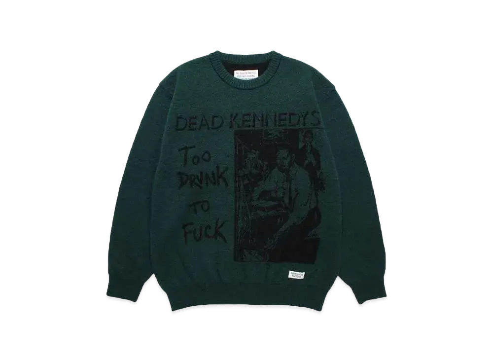 WACKO MARIA x DEAD KENNEDYS / Mohair Knit Jacquard Sweater 