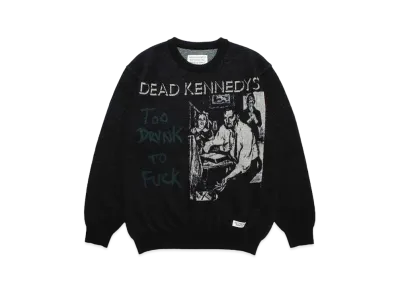 WACKO MARIA x DEAD KENNEDYS / Mohair Knit Jacquard Sweater "Black"