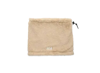 WIND AND SEA Palm Tree Pattern Fleece Neck Warmer "Beige"