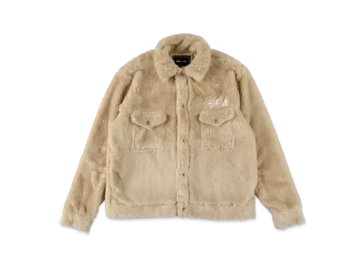 WIND AND SEA Palm Tree Pattern Fleece Blouson "Beige"