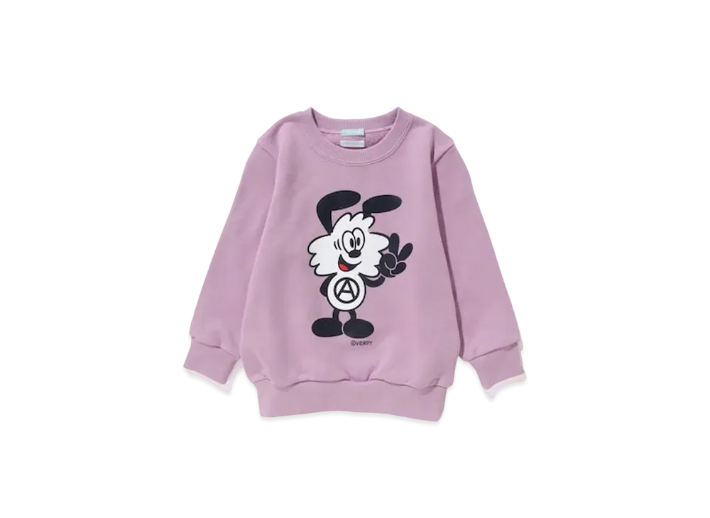Girls Don't Cry Vick Sweat Crew (100-130size) "Purple" / VERDY