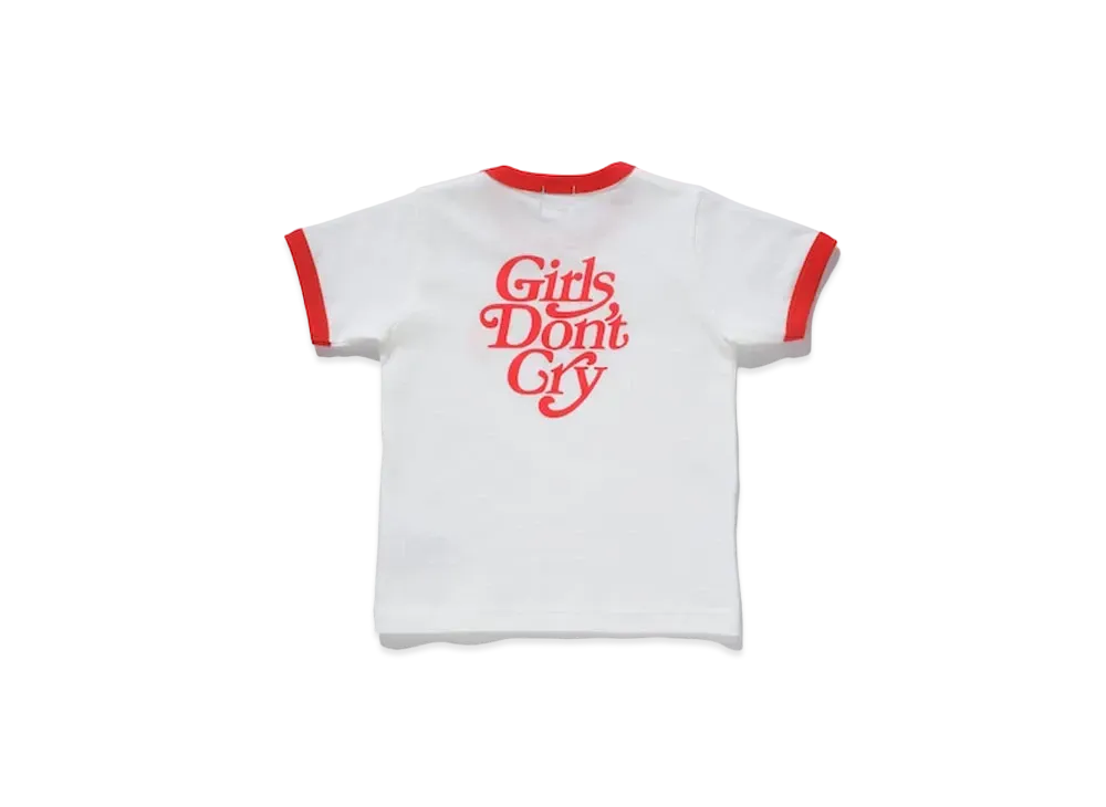 Girls Don't Cry Ringer Baby Tee① "White/Red" / VERDY