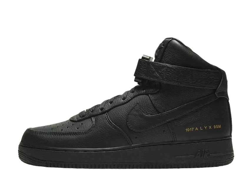 1017アリクス9SM × ナイキ エアフォース1 ハイ "ブラック/ホワイト/メタリックゴールド" (2020)