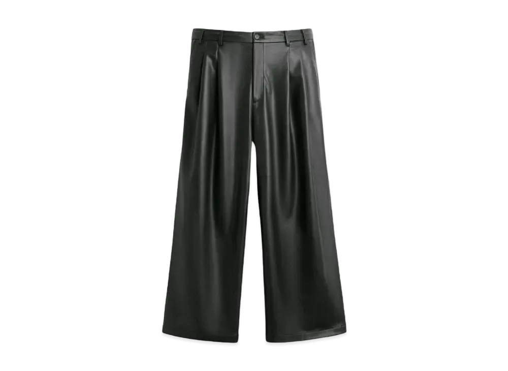 ZARA x MAISON SPECIAL Fake Leather Wide Leg Pants "Black"