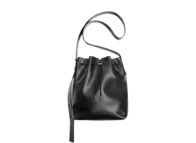 ZARA x MAISON SPECIAL Leather Crossbody Bucket Bag "Black"