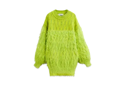 ZARA x MAISON SPECIAL Textured Jacquard Sweater "Light Green"
