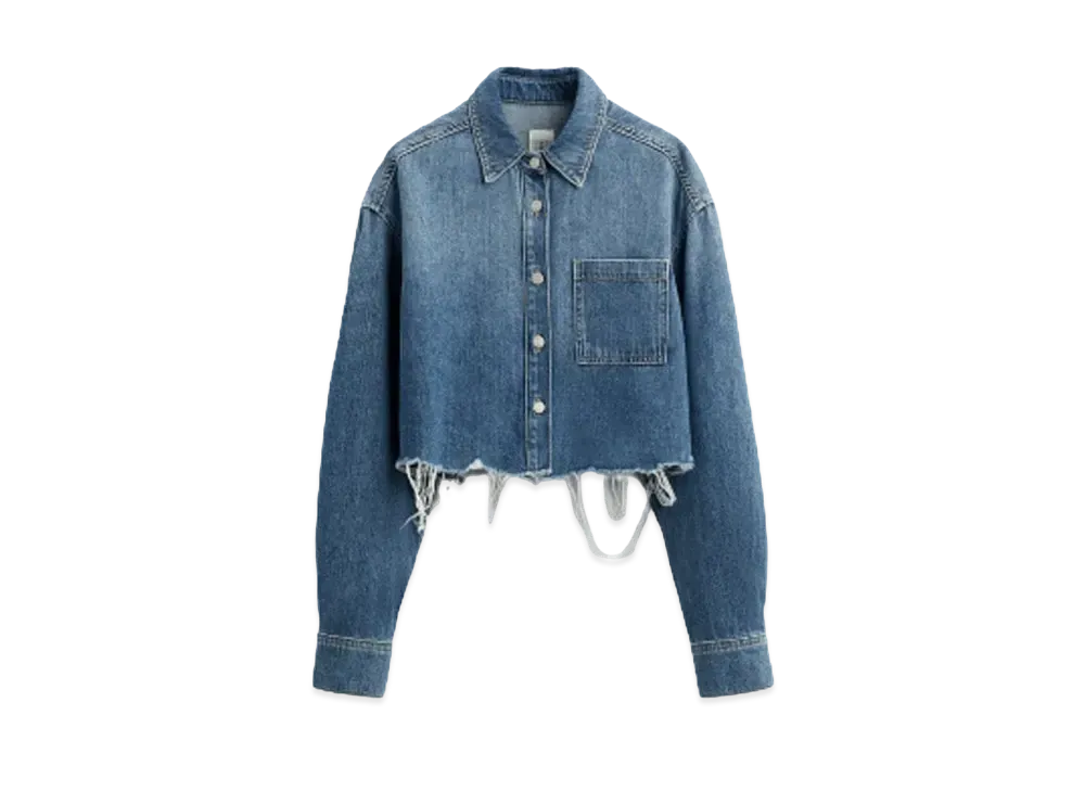 【ZARA × MAISON SPECIAL】クロップドデニムシャツ ZARA x MAISON SPECIAL ZW Cropped Denim Shirt 
