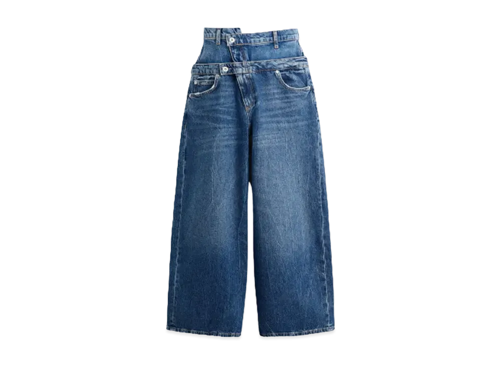 ZARA x MAISON SPECIAL ZW Double Waist Denim Pants "Blue"