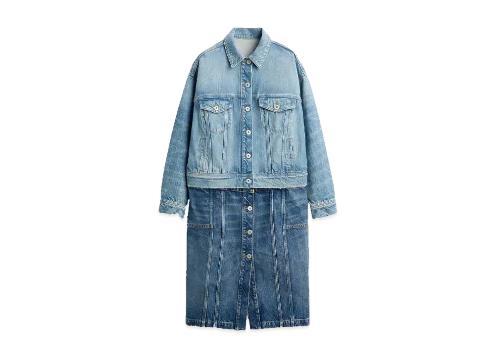 ZARA x MAISON SPECIAL ZW Detachable Denim Dress "Blue"
