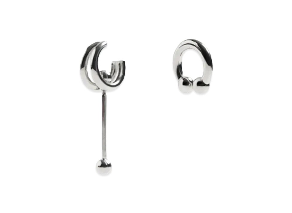ZARA x MAISON SPECIAL Mismatched Earrings "Silver"