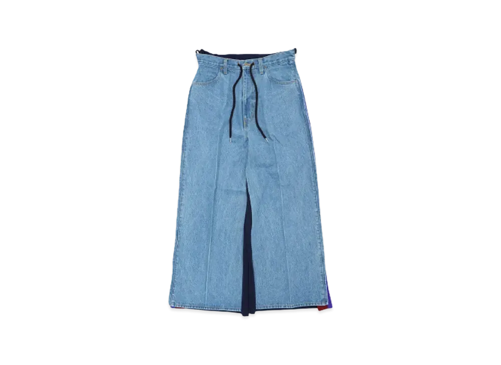 FACETASM JERSEY MERGING DENIM PANTS "INDIGO"