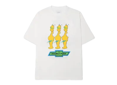 TAIN DOUBLE PUSH RUTHLESS SHORT SLEEVE T-SHIRTS "WHITE"