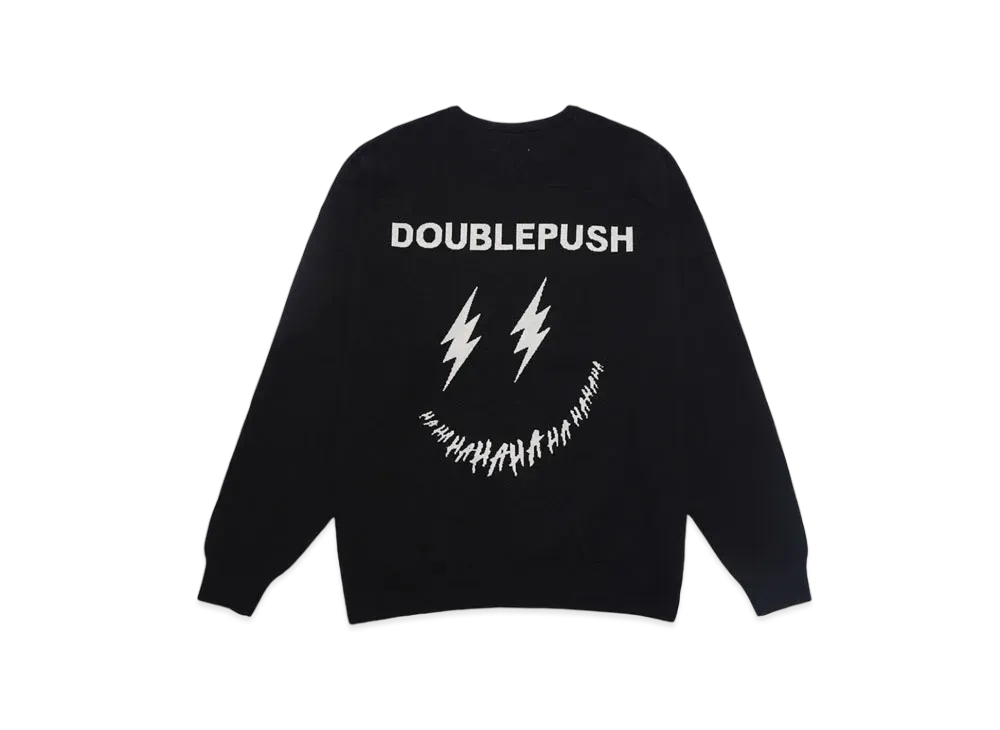 TAIN DOUBLE PUSH RUTHLESS KNIT CREW NECK "BLACK"