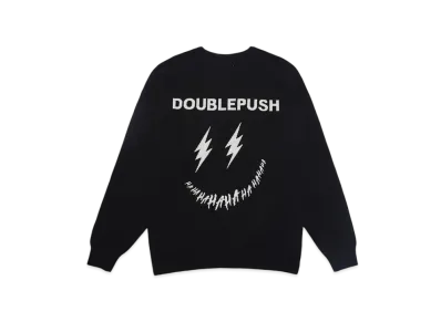 TAIN DOUBLE PUSH RUTHLESS KNIT CREW NECK "BLACK"
