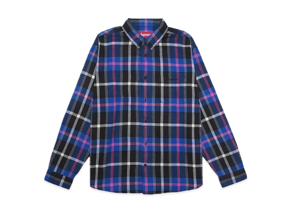 Supreme Plaid Flannel Shirt "Blue" (23FW)