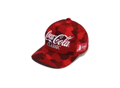 A BATHING APE x COCA COLA Color Camo Snap Back Cap "Red"
