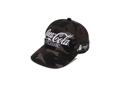 A BATHING APE x COCA COLA Color Camo Snap Back Cap "Black"