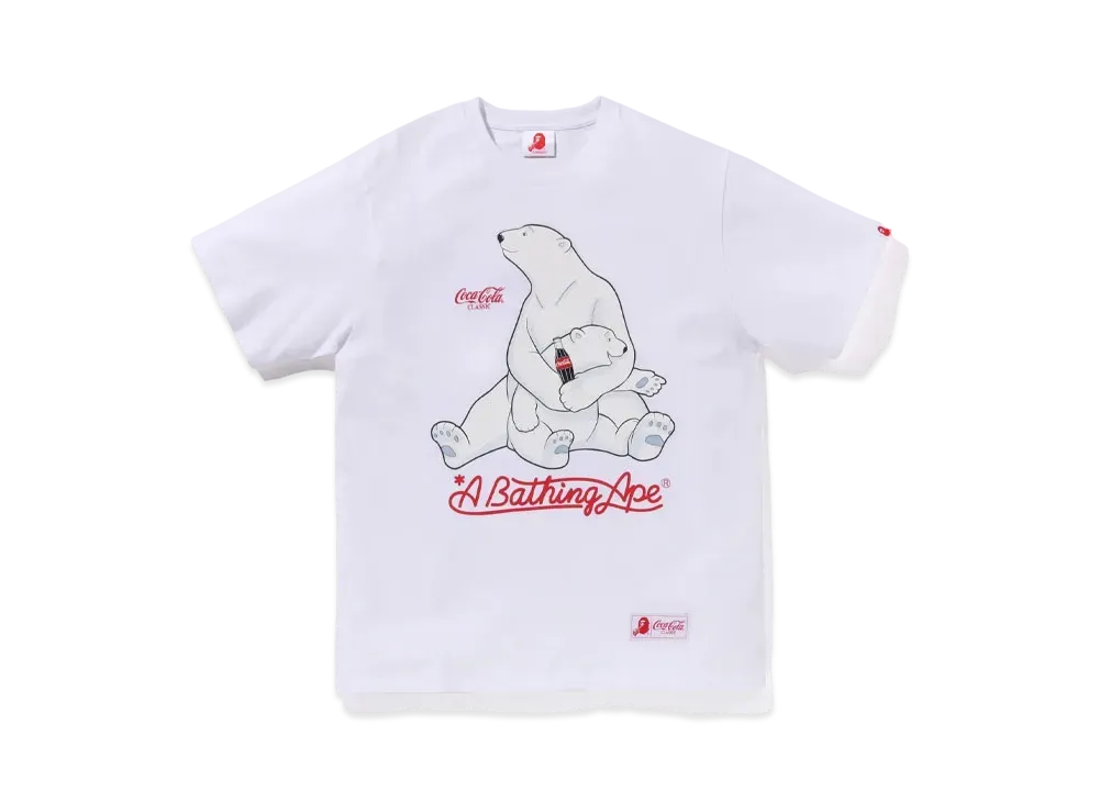 A BATHING APE x COCA COLA Polar Bear Tee "White"
