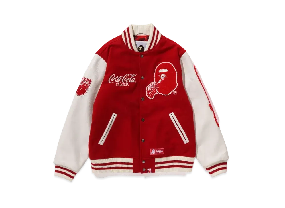 BAPE Coca-Cola コラボ スニーカー レッド ア ベイシング エイプ「コカ・コーラ」ロゴ入りスニーカー