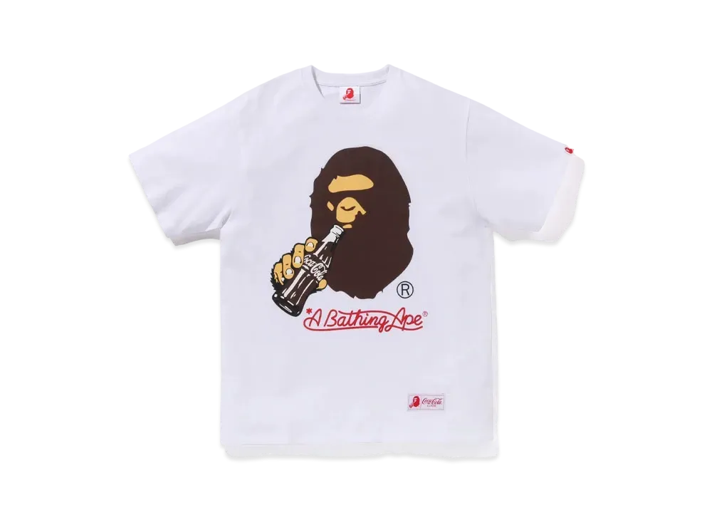 A BATHING APE x COCA COLA Ape Head Tee "White"