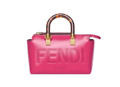 FENDI By The Way Mini Leather Small Boston Bag "Fuchsia"