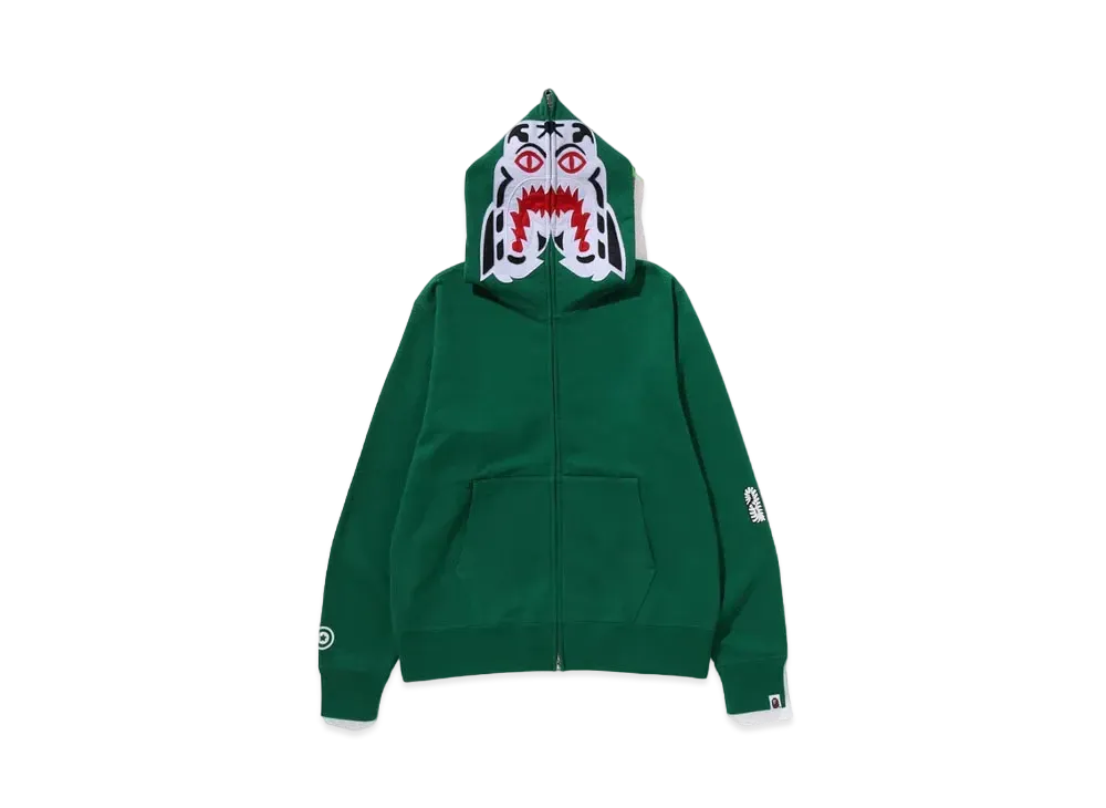 A BATHING APE Tiger Full Zip Hoodie "Green"