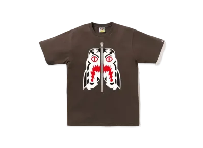 A BATHING APE White Tiger Tee "Brown"