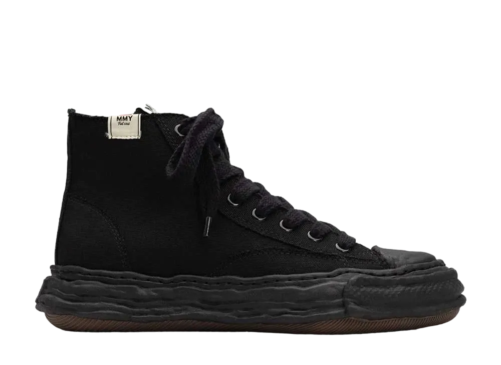 Maison MIHARA YASUHIRO PETERSON 23 OG Sole Canvas High-top Sneaker "Black/Black"