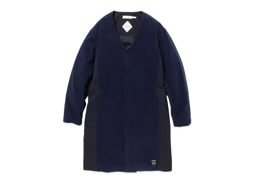 UNDERCOVER x nonnative OZISM Monk Long Coat Poly Fleece Polartec Windpro with Gore-Tex Infinium "Navy"
