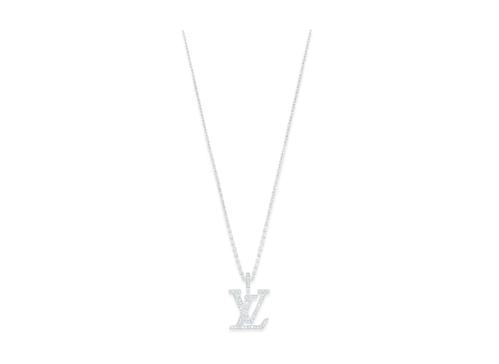 Louis Vuitton LV Large Pendant Diamonds "White Gold"