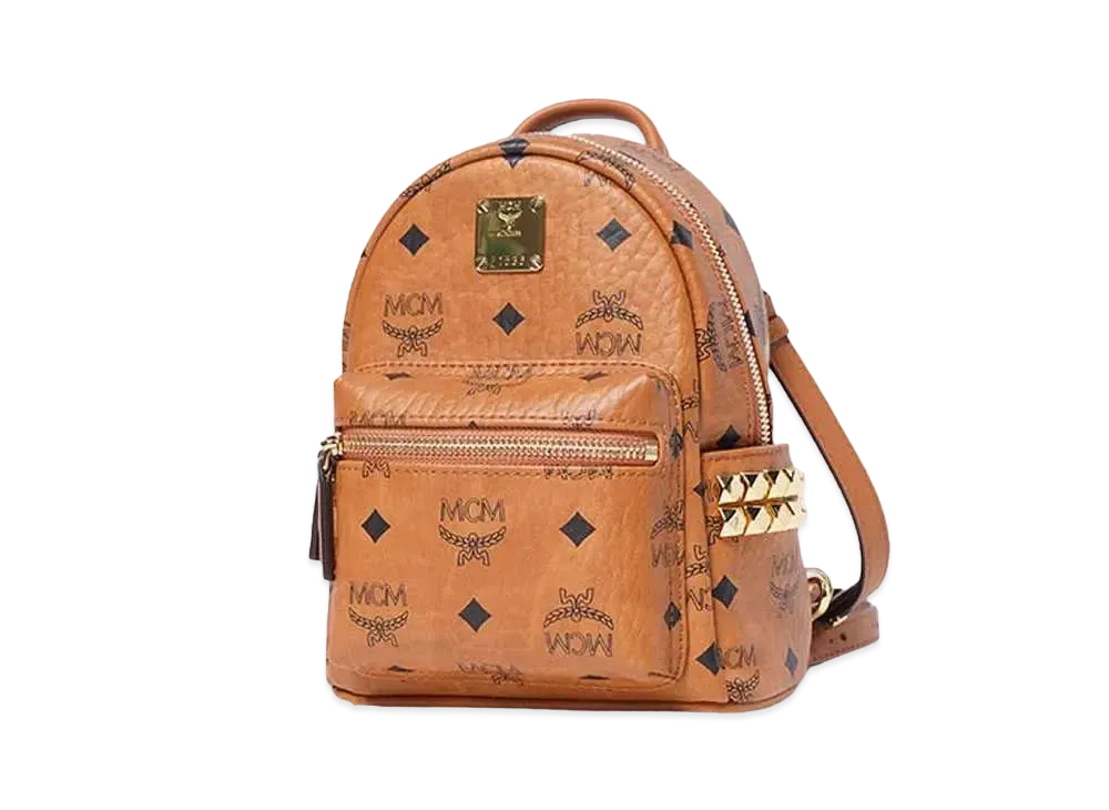 MCM STARK BACKPACK SMALL "COGNAC"