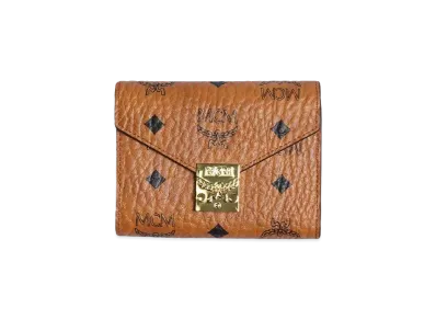 MCM TRACY FOLD WALLET SMALL "COGNAC"