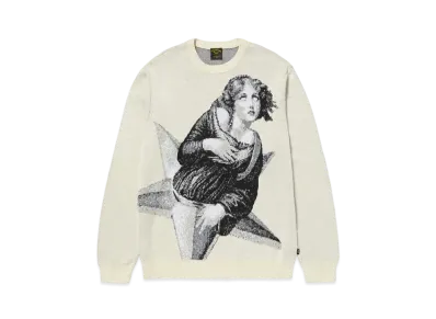HUF x Smashing Pumpkins Star Girl Crewneck Sweater "Bone"