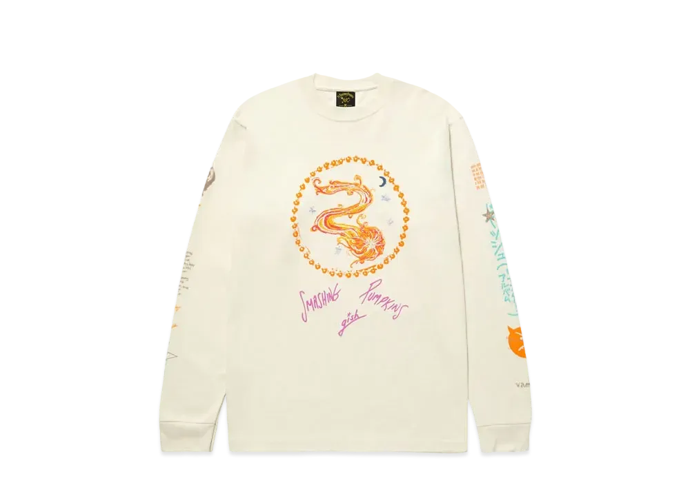 HUF x Smashing Pumpkins Crush LS Tee "Bone"