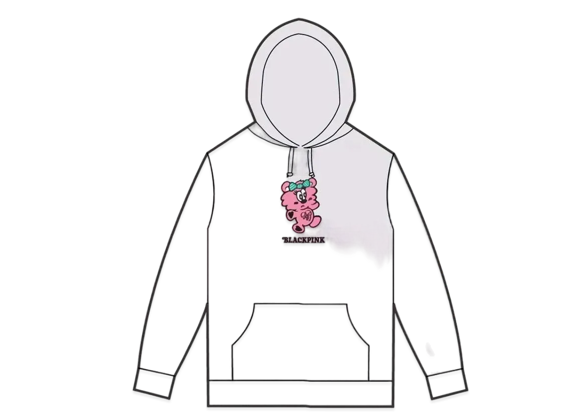Verdy x BLACKPINK Born Pink Pop Up Plush Hoodie "Gray"