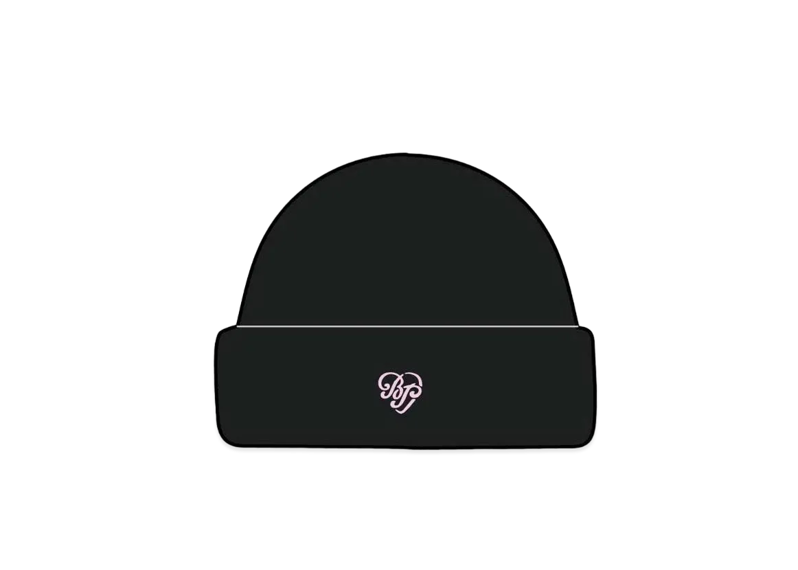 Verdy x BLACKPINK Born Pink Pop Up Heart Logo Beanie "Black"