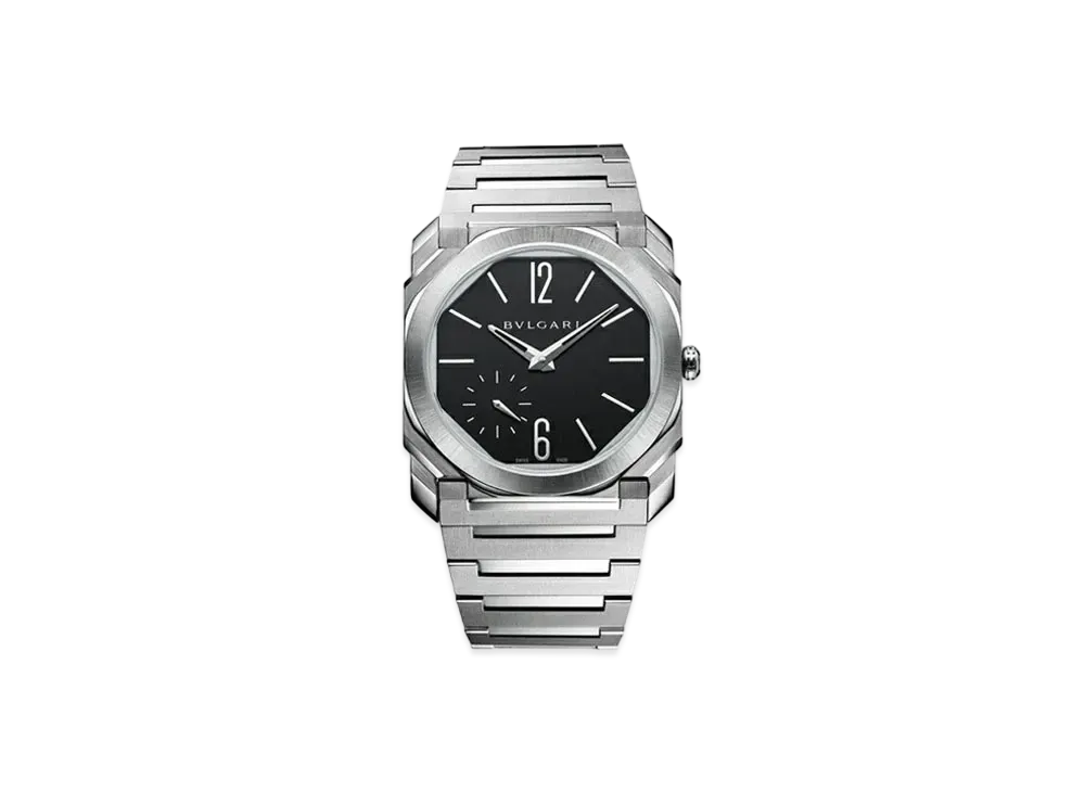 BVLGARI Octo Finissimo Watch "Stainless Steel/Matte Black"