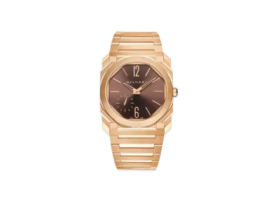BVLGARI Octo Finissimo Watch "Pink Gold/Brown"