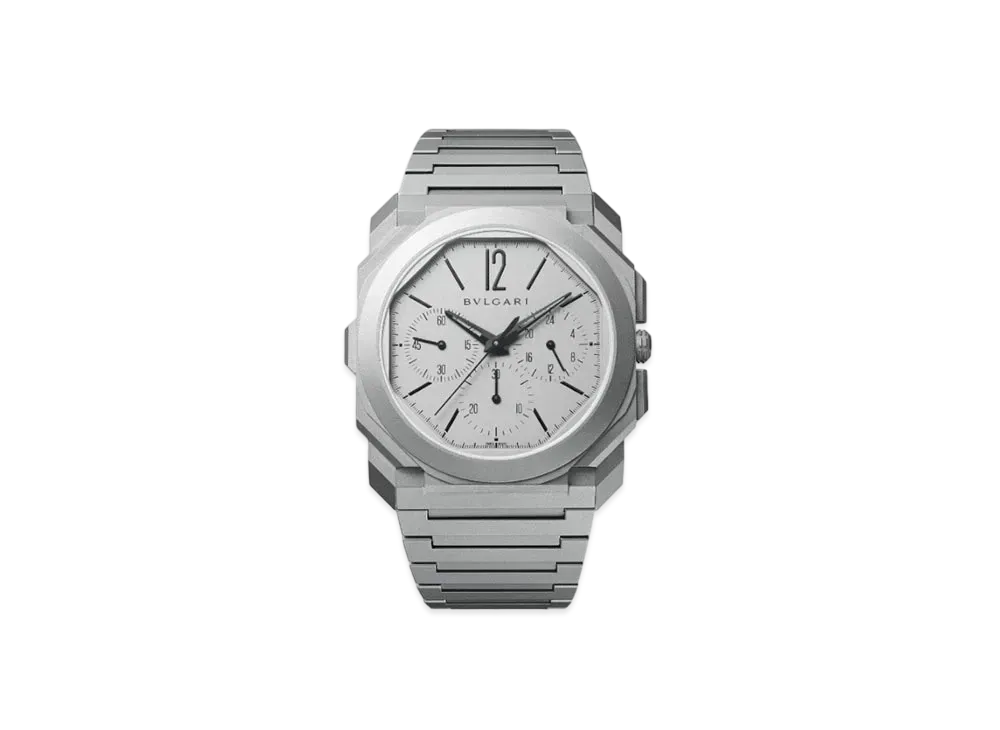 BVLGARI Octo Finissimo Watch "Titanium/Gray"