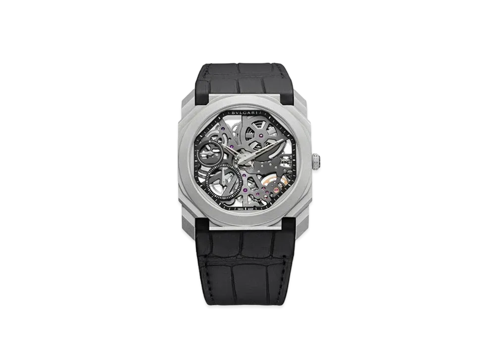 BVLGARI Octo Finissimo Watch "Titanium/Black/Gray"