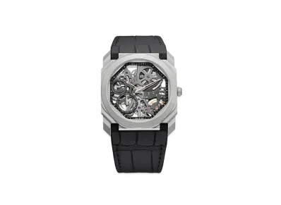 BVLGARI Octo Finissimo Watch "Titanium/Black/Gray"