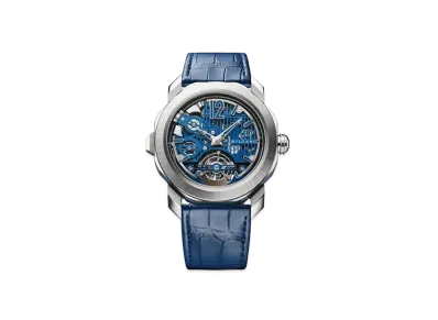 BVLGARI Octo Roma Watch "Platinum/Blue"