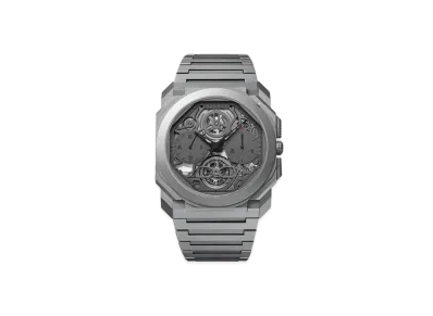 BVLGARI Octo Finissimo Watch "Titanium/Gray"