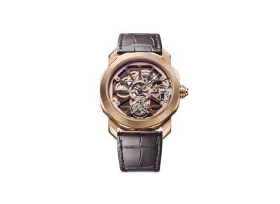 BVLGARI Octo Roma Watch "Pink Gold/Brown"