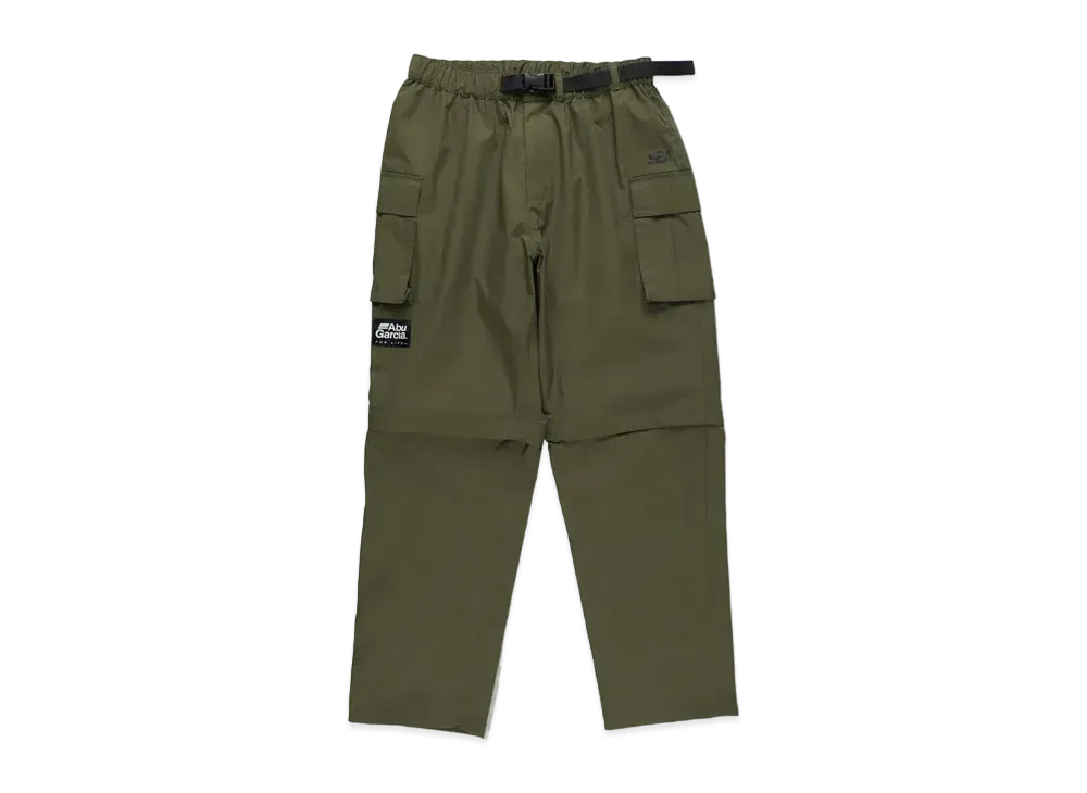 ウィンダンシー x アブガルシア ウォーター リペラント リムーバブル カーゴ パンツ "オリーブ"