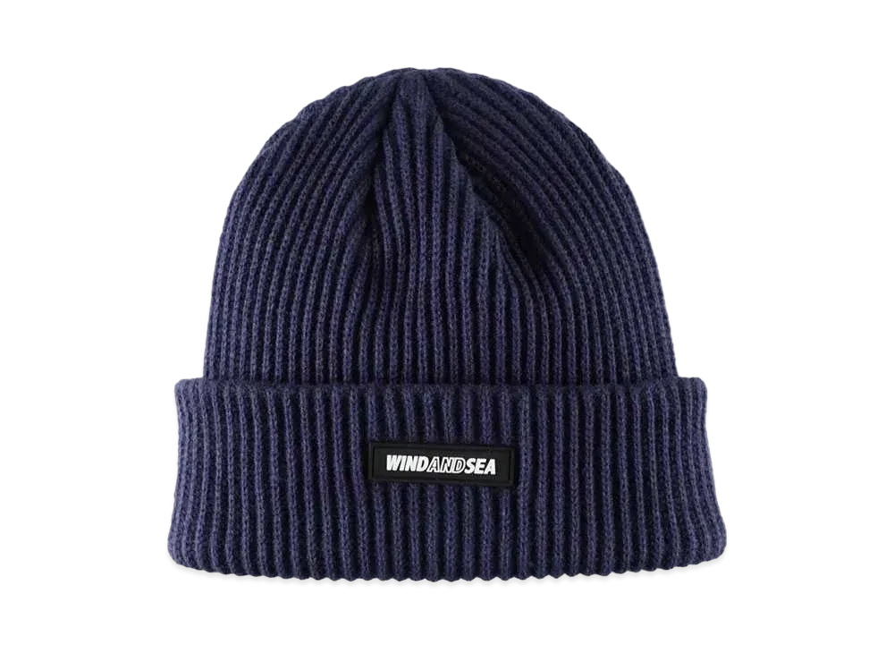 WIND AND SEA Wide Rib Knit Cap "Navy"