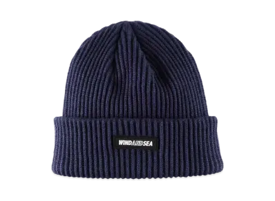 WIND AND SEA Wide Rib Knit Cap "Navy"